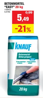 Promotie: Betonmortel "easy"