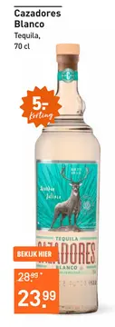 Aanbieding: Cazadores Blanco 70CL Mixen