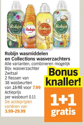 Promotie: Robijn wasmiddelen en Collections wasverzachters