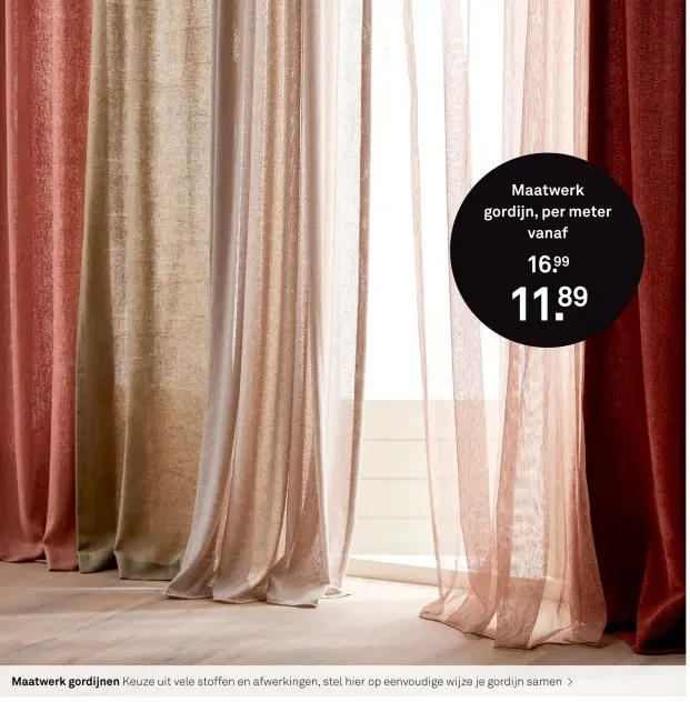 Aanbieding: Maatwerk gordijn