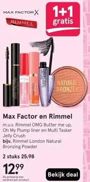 Aanbieding: Max Factor en Rimmel