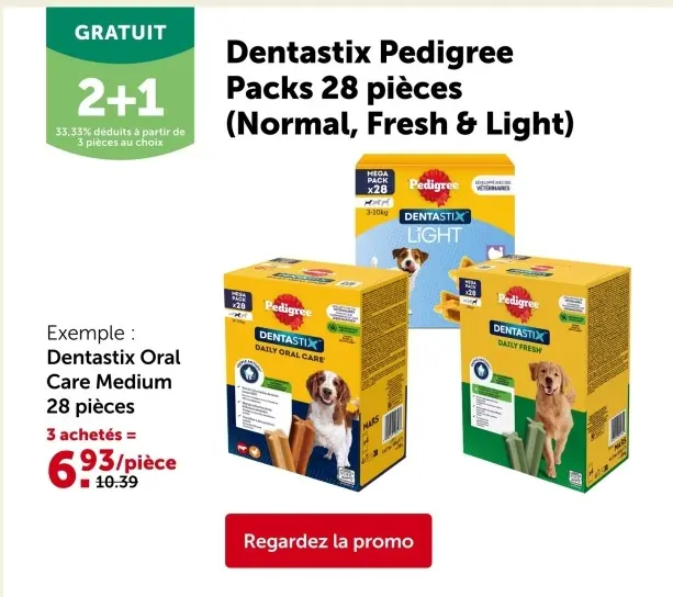 Offre: Dentastix Pedigree Packs