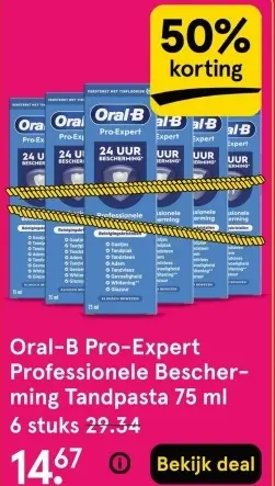 Aanbieding: Oral-B Pro-Expert Professionele Bescherming Tandpasta