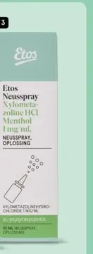 Aanbieding: Etos Neusspray Xylometazoline HCl Menthol 1 MG/ 10ML