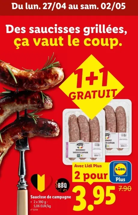 Offre: Saucisse de campagne