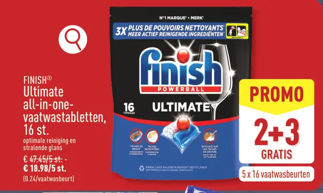 Promotie: Ultimate all-in-one-vaatwastabletten