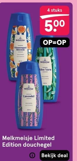 Aanbieding: Melkmeisje douchegel