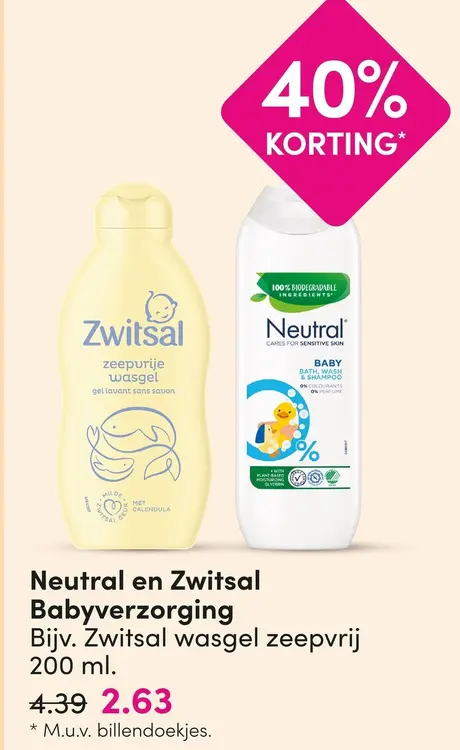 Aanbieding: Neutral en Zwitsal Babyverzorging