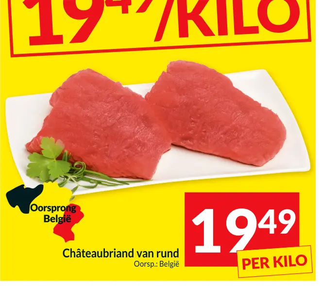 Promotie: Châteaubriand van rund