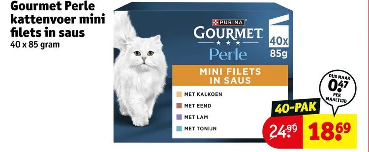 Aanbieding: Gourmet Perle kattenvoer mini filets in saus