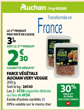 Offre: Farce végétale