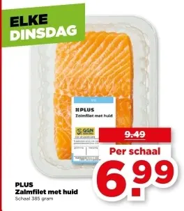 Aanbieding: Zalmfilet met huid