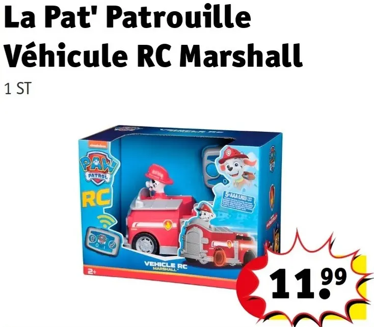 Offre: La Pat' Patrouille Véhicule RC Marshall / Cha