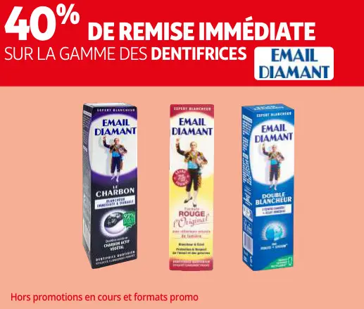 Promotie: Gamme des dentifrices Email Diamant