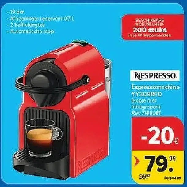 Promotie: Espressomachine