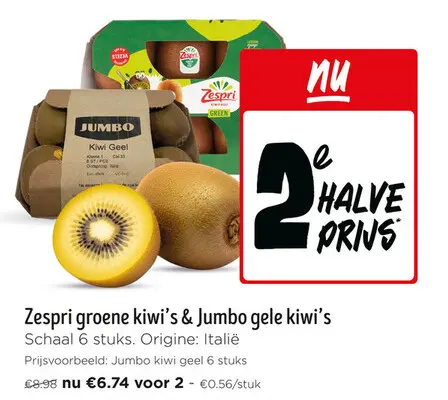 Promotie: Zespri groene kiwi's & Jumbo gele kiwi's
