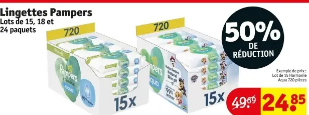 Offre: Lingettes Pampers