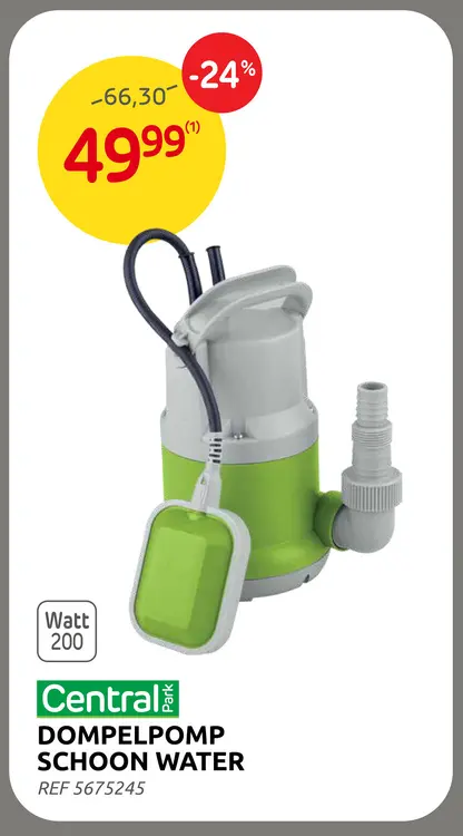 Promotie: Dompelpomp schoon water