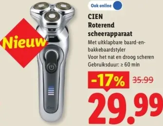 Aanbieding: Roterend scheerapparaat