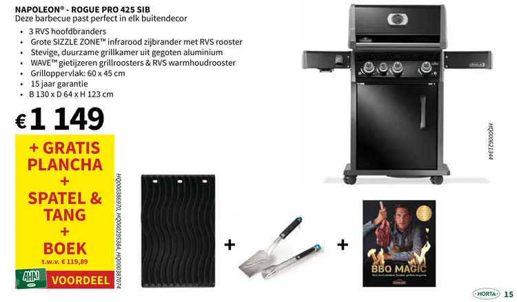 Promotie: Rogue pro 425 sib + gratis plancha + spatel en tang + boek