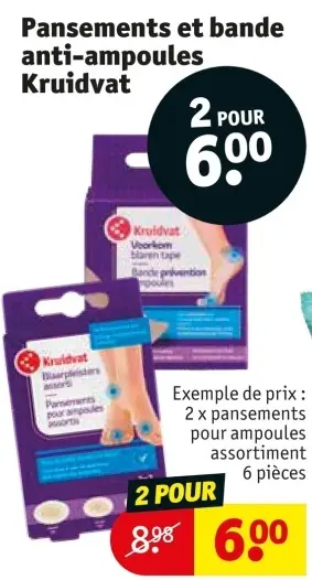 Offre: Pansements et bande anti-ampoules
