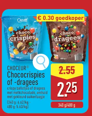 Promotie: Chococrispies of -dragees