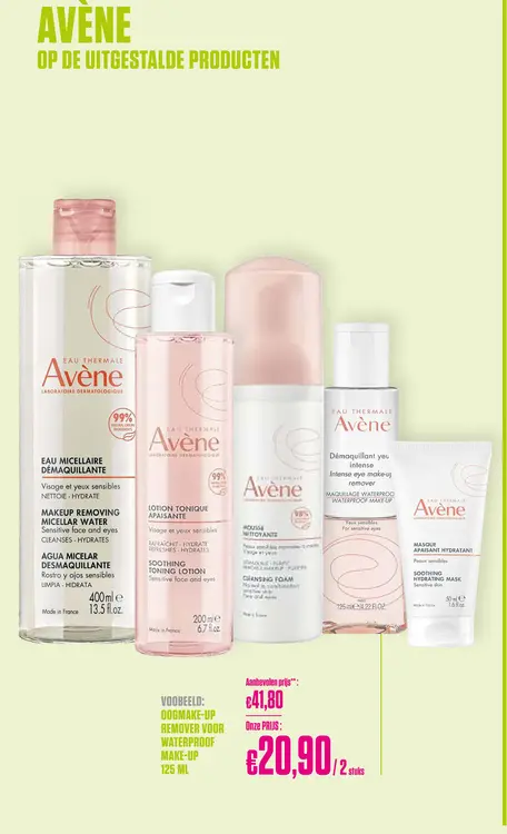 Promotie: Avène Les Essentiels Oogmake-Up Remover Voor Waterproof Make-Up 125Ml - Avène