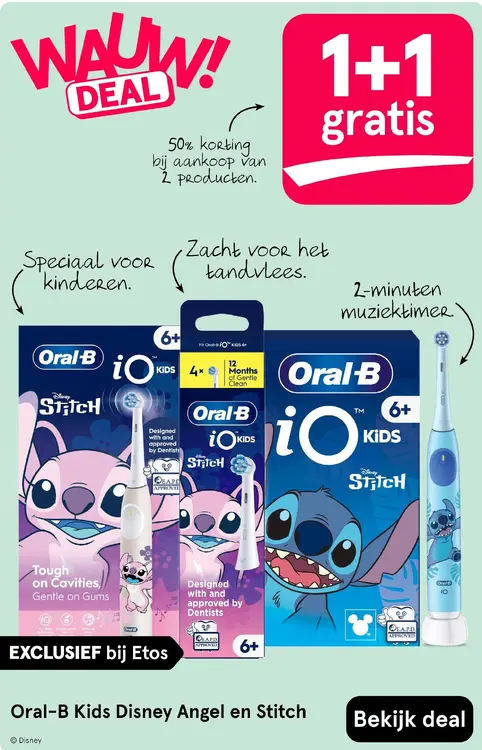 Aanbieding: Oral-B Kids Disney Angel en Stitch
