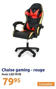 Offre: Chaise gaming - rouge