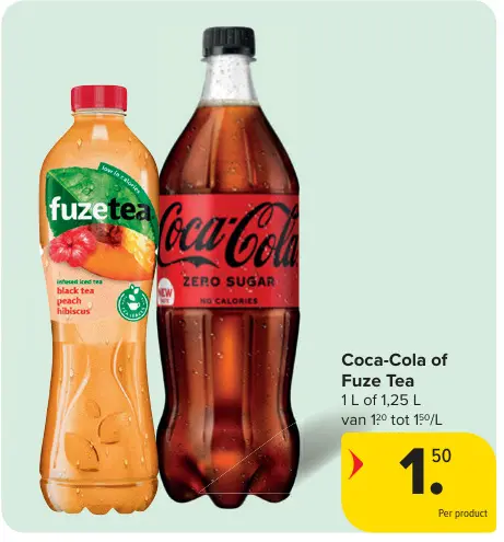 Promotie: Coca-Cola of Fuze Tea