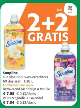 Aanbieding: Soupline alle vloeibare wasverzachters