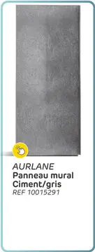 Offre: Panneau mural aurlane ciment/gris 90x210cm