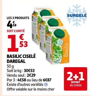 Promotie: Basilic ciselé