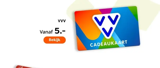 Aanbieding: vvv CADEAUKAART
