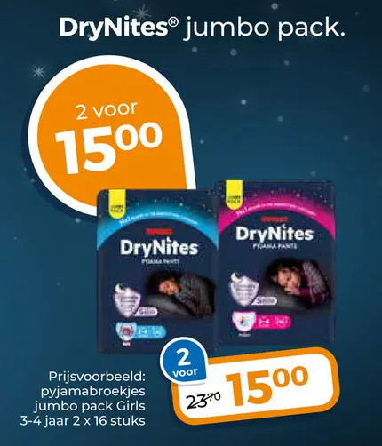 Aanbieding: DryNites jumbo pack