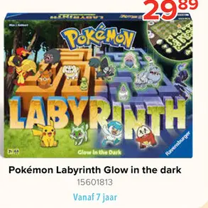 Aanbieding: Ravensburger Pokémon Labyrinth Glow in the Dark - Bordspel - Vanaf 7 Jaar