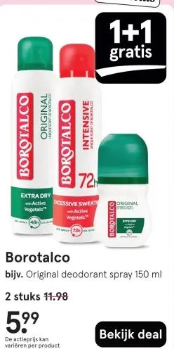Aanbieding: Borotalco deodorant spray