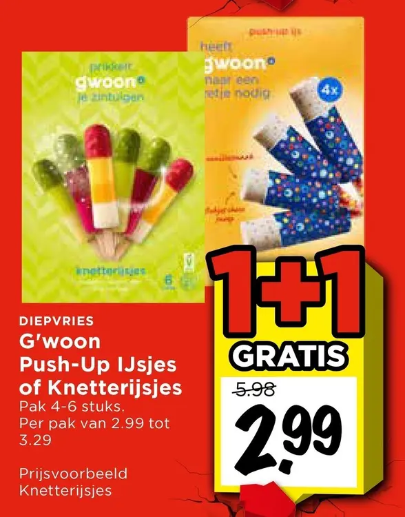 Aanbieding: Push-Up IJsjes of Knetterijsjes