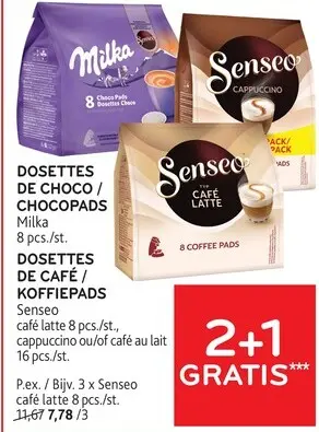 Offre: Dosettes de choco ou dosettes de café