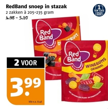 Aanbieding: RedBand snoep in stazak