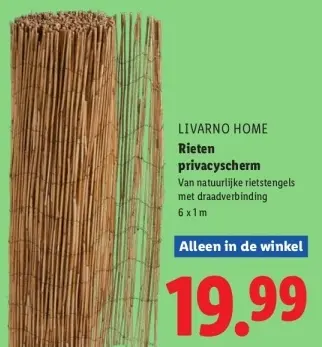 Aanbieding: Rieten privacyscherm