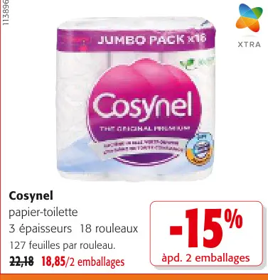 Offre: Cosynel papier-toilette