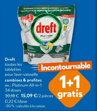 Offre: Dreft tablettes pour lave-vaisselle