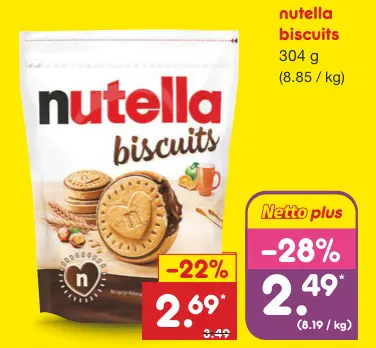 Aanbieding: nutella biscuits
