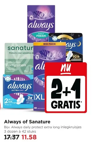 Aanbieding: Always of Sanature