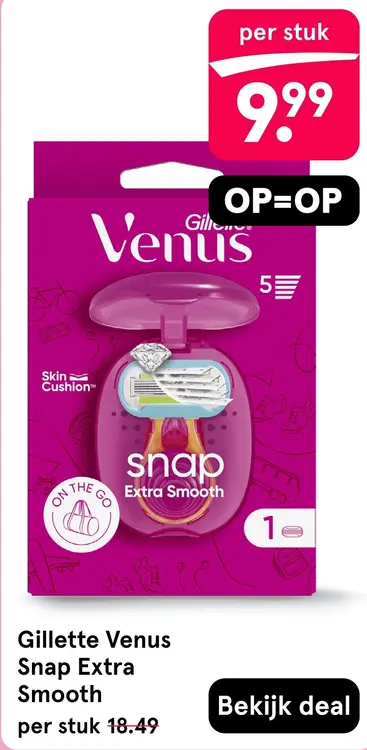 Aanbieding: Gillette Venus Snap Extra Smooth