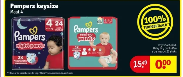 Promotie: Pampers keysize
