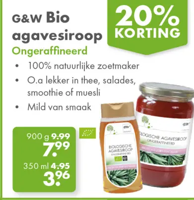 Aanbieding: Bio agavesiroop Ongeraffineerd