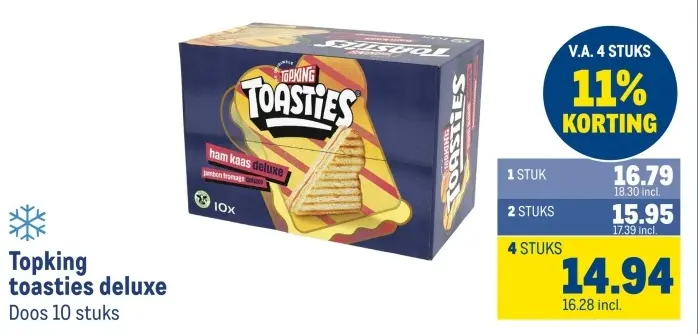 Aanbieding: Topking toasties deluxe