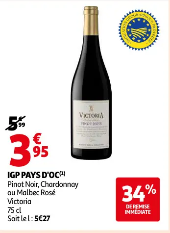 Offre: IGP PAYS D'OC 